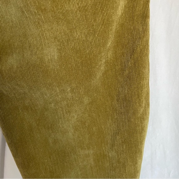 Lipstikgirls Corduroy Lime Green floral Embroidered Pants size 8 - Picture 8 of 10
